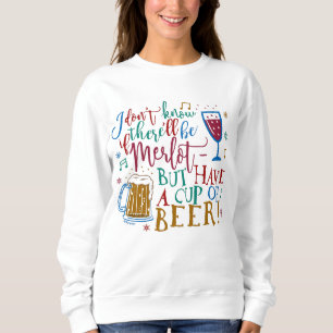 Ugly Christmas Sweater Merlot Wine Beer Typography