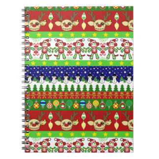 Ugly Christmas Sweater Notebok Spiral Notebook