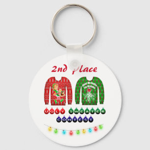 Ugly Christmas Sweater Party 2nd Place Winner Key Ring