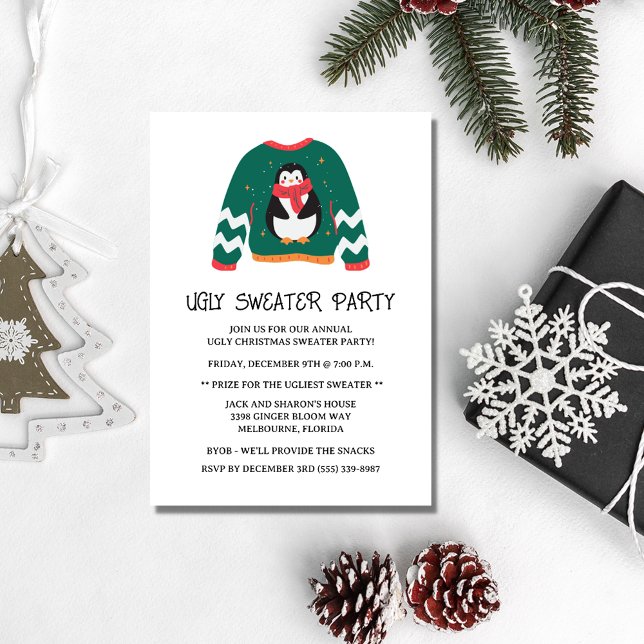 Ugly Christmas Sweater Party Holiday Invitation (Ugly Christmas Sweater Party Holiday Invitation)