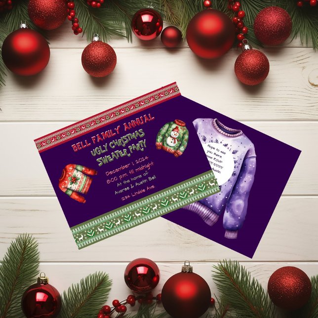 Ugly Christmas Sweater Party Invitation (Creator Uploaded)