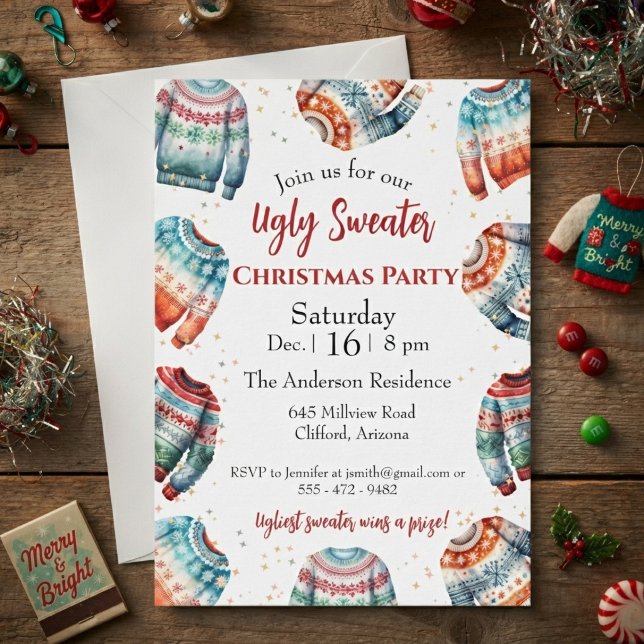 Ugly Christmas Sweater Party Invitation (Creator Uploaded)