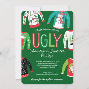 Ugly Christmas Sweater Party Invitation