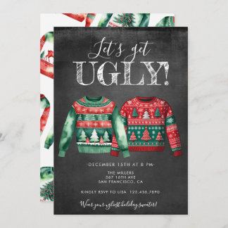 Ugly Christmas Sweater Party Invitation