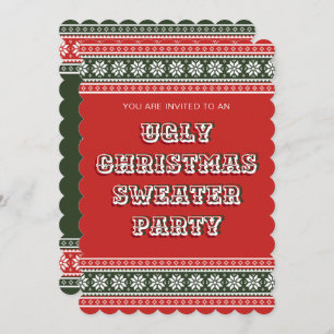 Ugly Christmas Sweater party invitations