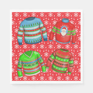 Ugly Christmas Sweater Party Paper Napkin