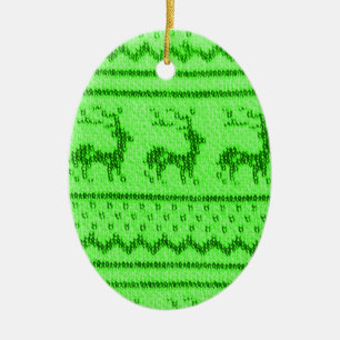 Ugly Christmas Sweater pattern Ceramic Tree Decoration