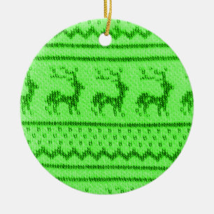 Ugly Christmas Sweater pattern Ceramic Tree Decoration