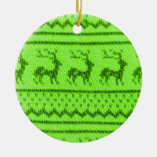 Ugly Christmas Sweater pattern Ceramic Tree Decoration