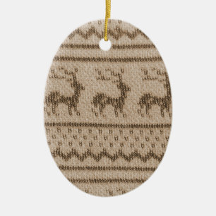 Ugly Christmas Sweater pattern Ceramic Tree Decoration