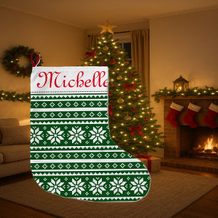 Ugly christmas sweater pattern Christmas stocking