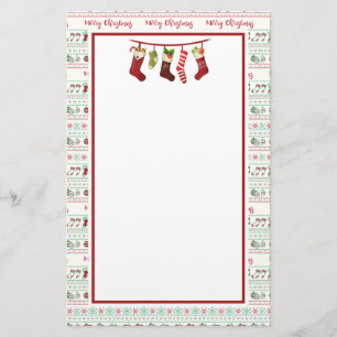 Ugly Christmas Sweater Pattern Holiday Stationery