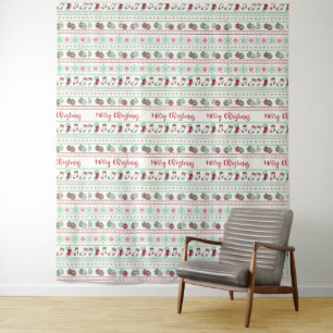 Ugly Christmas Sweater Pattern Holiday Tapestry
