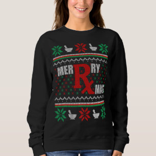 Ugly Christmas Sweater Pharmacy Tech Merry Xmas Ph