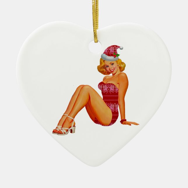 ugly christmas sweater pin up ceramic tree decoration (Front)