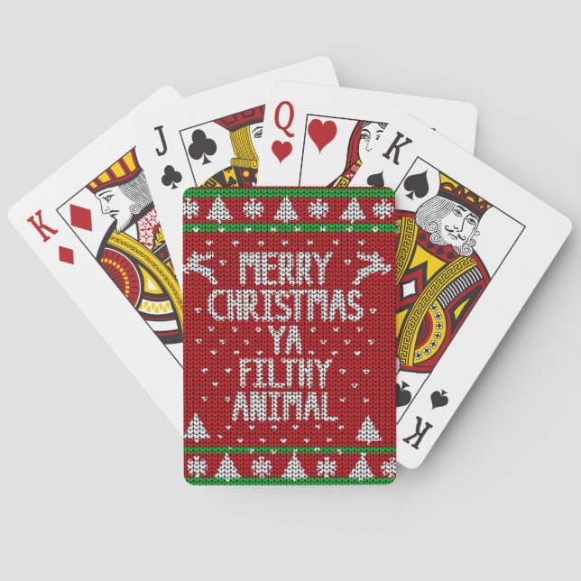 Ugly Christmas Sweater Playing Cards (Back)