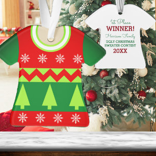 Ugly Christmas Sweater Prize Ornament