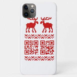 Ugly Christmas Sweater QR Code Happy New Year ! Case-Mate iPhone Case