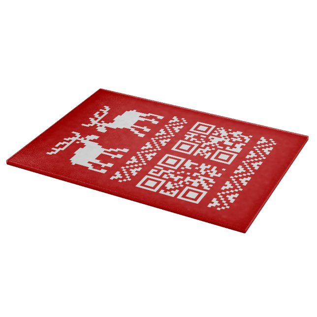 Ugly Christmas Sweater QR Code Happy New Year ! Cutting Board (Corner)