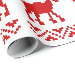 Ugly Christmas Sweater QR Code Happy New Year ! Wrapping Paper