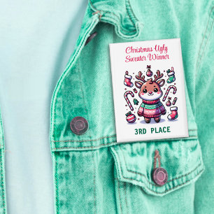 Ugly Christmas Sweater Reindeer Winner 3rd Place