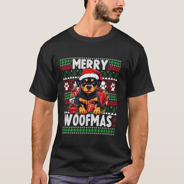 Ugly Christmas Sweater Rottweiler Dog Dog Christma (Front)