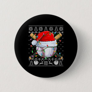 Ugly Christmas Sweater S Men Boys Kids Baseball Pl 6 Cm Round Badge