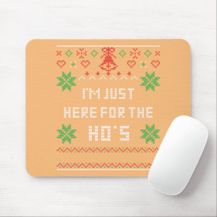 Ugly Christmas Sweater Santa I'm Just Here For The Mouse Pad