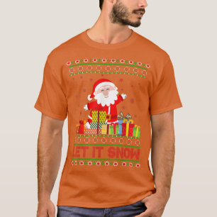 Ugly Christmas Sweater Santa Let it Snow Snowflake