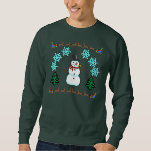 Ugly Christmas Sweater - Snowman Reindeer Santa