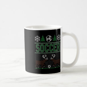 Ugly Christmas Sweater Soccer Coffee Mug