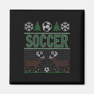 Ugly Christmas Sweater Soccer Magnet