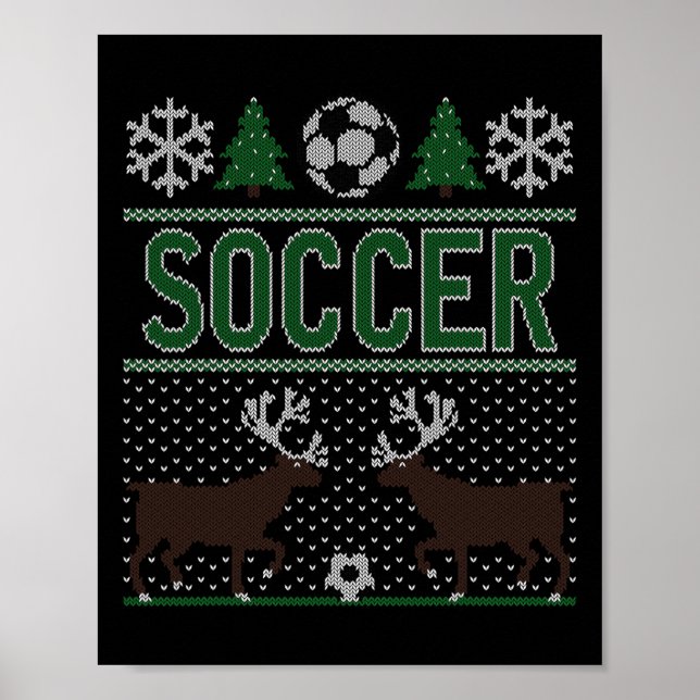 Ugly Christmas Sweater Soccer  Poster (Front)