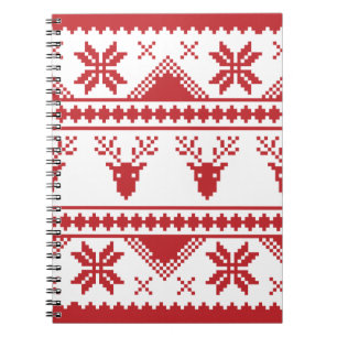 ugly christmas sweater spiral notebook