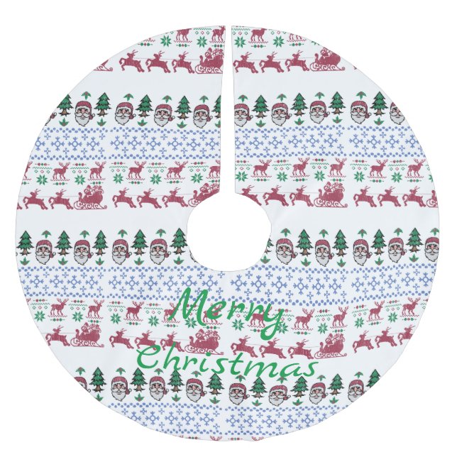 Ugly Christmas Sweater-Style Thunder_Cove Brushed Polyester Tree Skirt (Front)