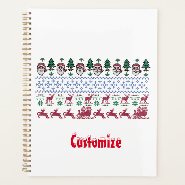 Ugly Christmas Sweater-Style Thunder_Cove  Planner (Front)