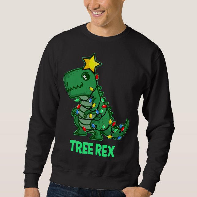 Ugly Christmas Sweater T REX Christmas Tree Rex (Front)