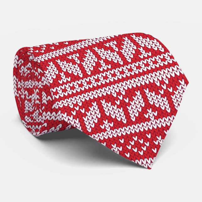 Ugly Christmas Sweater Tie (Rolled)