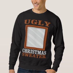 Ugly Christmas Sweater With Mirror Graphic Funny X