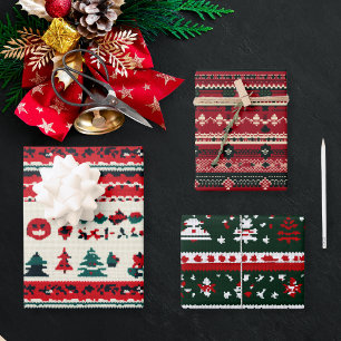 Ugly Christmas Sweater Wrapping Paper Sheet