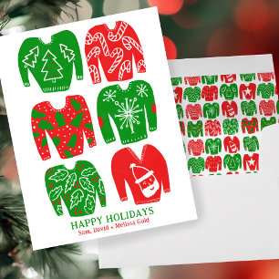 Ugly Christmas Sweaters CUSTOM Holiday Card