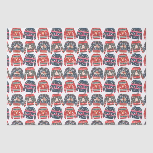 Ugly Christmas Sweaters Tissue Paper (Front)