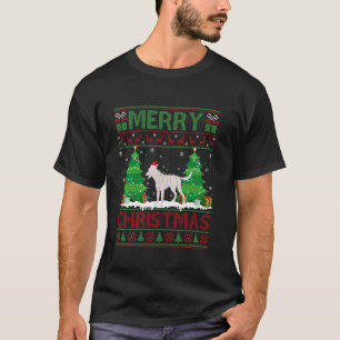 Ugly Christmas Tree Lighting Belgian Malinois Dog  T-Shirt