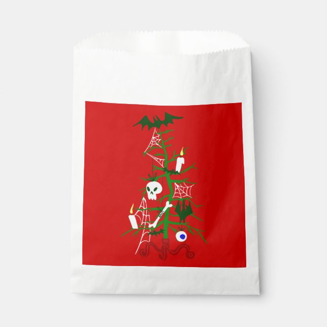 ugly christmas tree skull bat favour bags (Front)