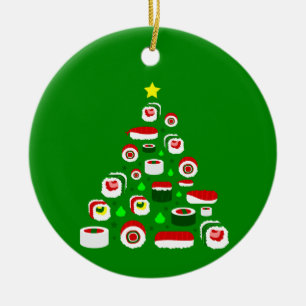 ugly christmas tree sushi ceramic tree decoration