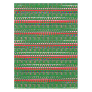 Ugly Christmas Tropical Pink Flamingos on Holiday Tablecloth
