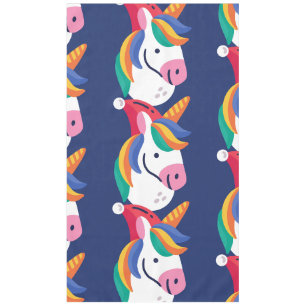 ugly christmas unicorn santa claus tablecloth