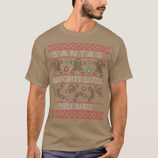 Ugly Christmas Xmas Santa Pizza Maker Job 34225765 T-Shirt