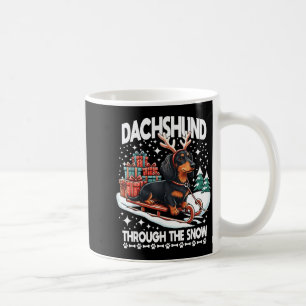 Ugly Dachshund Christmasthrough The Snow Gift Chri Coffee Mug