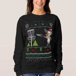 Ugly Disc Golf Christmas Sweater Reindeer Sleigh
